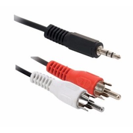 EXTENSION EN Y PLUG 3.5 MM ESTEREO A 2 PLUG RCA