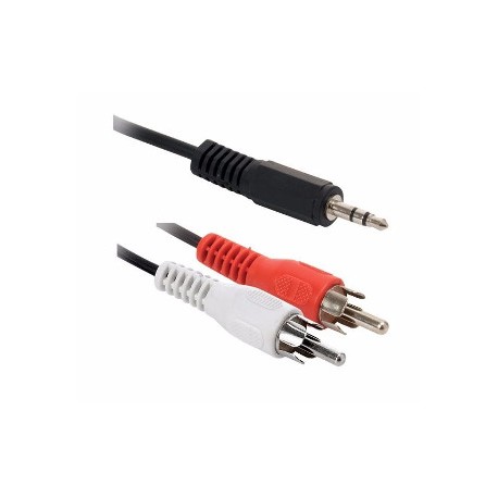 EXTENSION EN Y PLUG 3.5 MM ESTEREO A 2 PLUG RCA