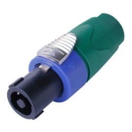 CONECTOR NEUTRIK NL4FX-5 SPEAKON SPX DE CABLE DE 4 POLOS CON CASQUILLO VERDE