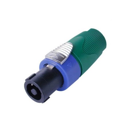 CONECTOR NEUTRIK NL4FX-5 SPEAKON SPX DE CABLE DE 4 POLOS CON CASQUILLO VERDE